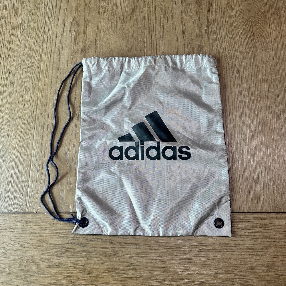 Adidas Drawstring Bag Navy/Gray - Picture 3 of 5